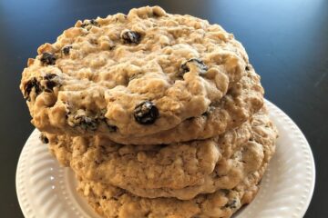 Oatmeal Cookies with Bourbon Soaked Raisins